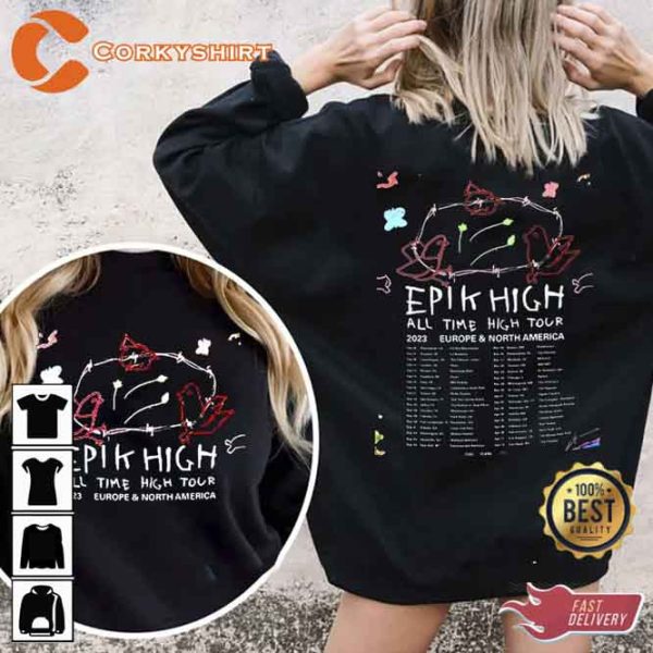Epik High Europe and North America All Time High Tour Unisex Shirt