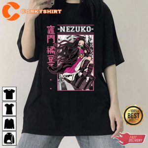 Fictional Character Nezuko Cute Girl Kimetsu No Yaiba T-Shirt
