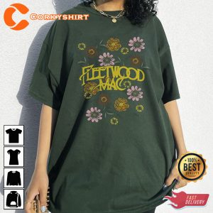 Fleetwood Mac Flower Vintage Floral Retro Band Tshirt