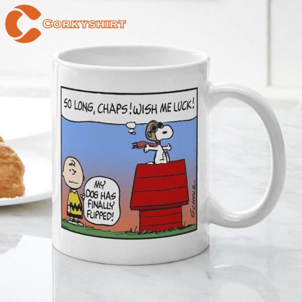 Flying Ace’s Farewell Snoopy Cartoon Ceramic Coffee Mug