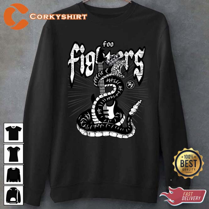 Foo Fighters Snake Black N White Art Unisex T-shirt