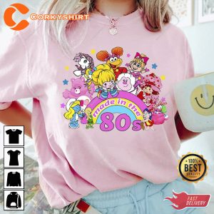 Friends 80’s Cartoons Made in 80s Cartoon Tshirt