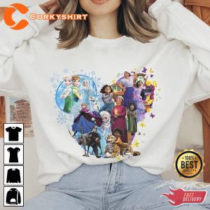 Frozen And Encanto On Ice Madrical Family And Elsa T-shirt