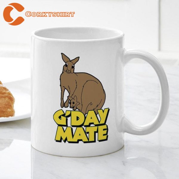 G’day Mate Kangaroo Ceramic Coffee Mug