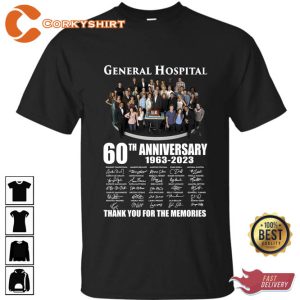 General Hospital 60th Anniversary 1963-2023 Thank You For The Memories T-Shirt