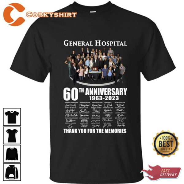 General Hospital 60th Anniversary 1963-2023 Thank You For The Memories T-Shirt