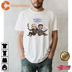Geralt And Jaskier Playing Guitar The Witcher Unisex T-Shirt