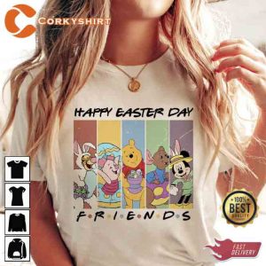 Happy Easter Day Friends Winnie-the-Pooh Childhood Cartoon Sweatshirt (1)