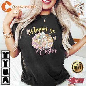 Happy Go Easter Eggs Easter Coffee Shirt