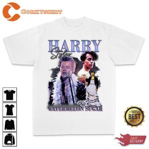 Harry Styles Vintage White Rap Tee 90’s Inspired One Direction T-Shirt