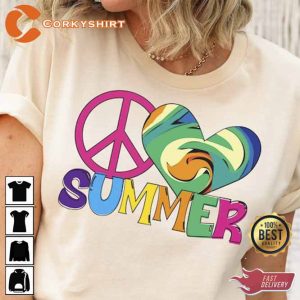 Hello Summer Lovers Unisex Shirt Colorful Holiday T-Shirt