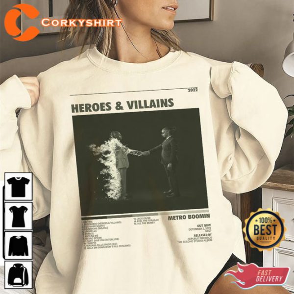 Heroes and Villains Metro Boomin Album Tracklist Shirt