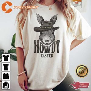 Howdy Easter Rabbit Cowboy Western Easter Shirt