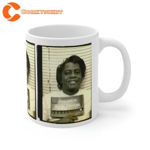 James Brown Mugshot Coffee Mug Magnificent 1988 Portrait