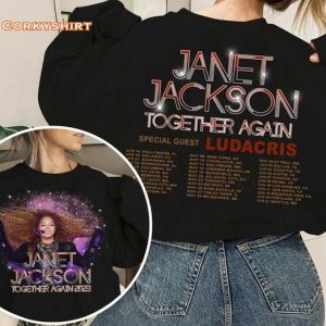 Janet Jackson Merch Together Again Tour Dates T-Shirt