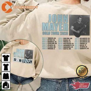 John Mayer Concert Solo Tour New Light 2 Side Tee Shirt