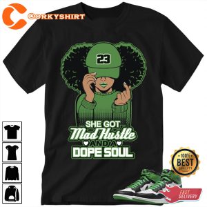 Jordan Lucky Green 1st Mad Hustle Printed T-Shirt