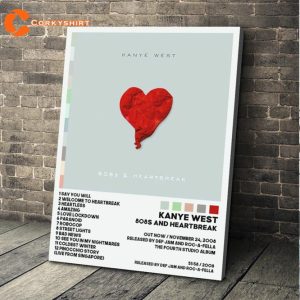 Kanye West Net Worth Album Tracklist Art Poster