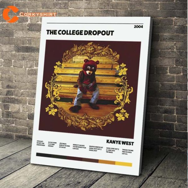 Kanye West The College Dropout Album Tracklist Poster