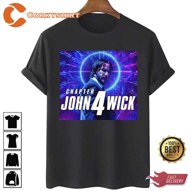 Keanu Reeves John Wick Chapter 4 Action Design Unisex T-Shirt1