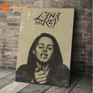 Lana Del Rey Singer Smoking Vintage Poster Wall Art