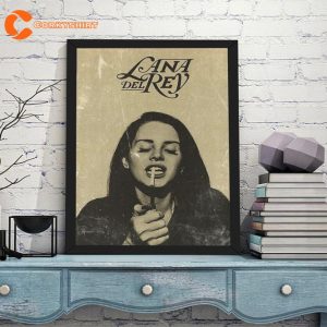 Lana Del Rey Singer Smoking Vintage Poster Wall Art
