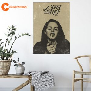 Lana Del Rey Singer Smoking Vintage Poster Wall Art