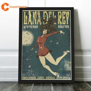 Lana Del Rey Singer World Tour Cover Vintage Poster