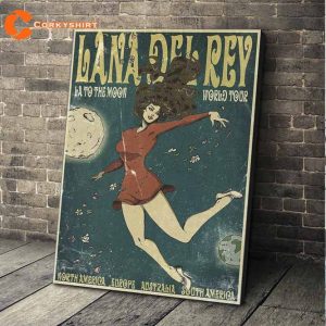 Lana Del Rey Singer World Tour Cover Vintage Poster