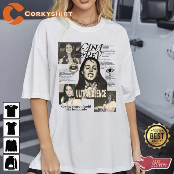 Lana Del Rey Smoking Vintage Ultraviolence Graphic Shirt