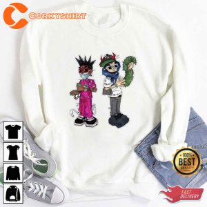 Lil Uzi Vert and Yeat Cartoon Style Rap T-Shirt Gift For Fan