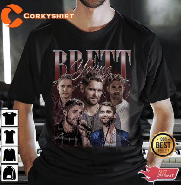 Limited Brett Young Vintage 90S Country Music Shirt