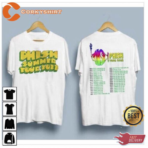 Live Phish Band Summer Tour 2023 2 Sides T-shirt