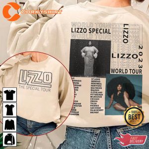 Lizzo Special World Tour 2023 V1 Lizzo Music Concert Double Sides Unisex Tee Shirt