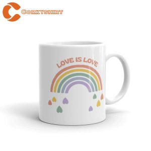 Love is Love Rainbow Ceramic Coffee Mug