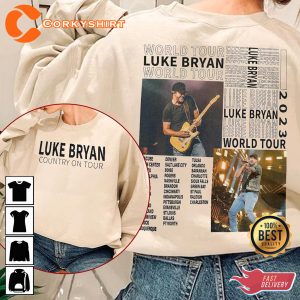 Luke Bryan Country On Tour 2023 Music Concert Gift For Fan T-shirt