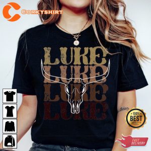 Luke Bryan Two Sided Vintage Country on Tour Tracklist Shirt