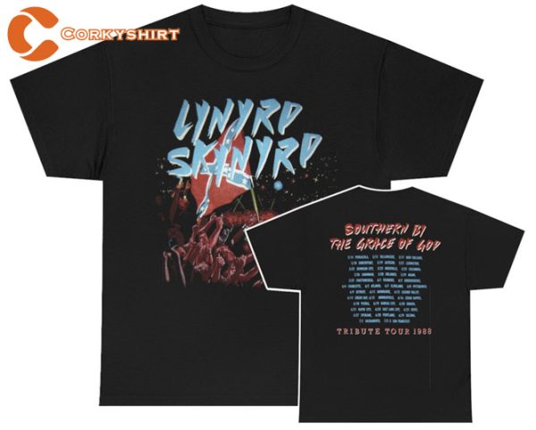 Lynyrd Skynyrd 1988 Tribute Tour Southern By The Grace of God Tour Shirt