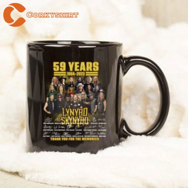 Lynyrd Skynyrd 59 Years 1964-2023 Signatures Classic Mug