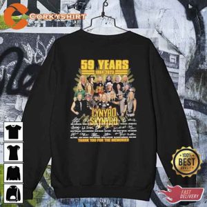 Lynyrd Skynyrd 59 Years Of 1964 – 2023 Thank You For The Memories Signatures Shirt