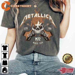 M72 World Tour For 2023 Metallica Band Album Tshirt