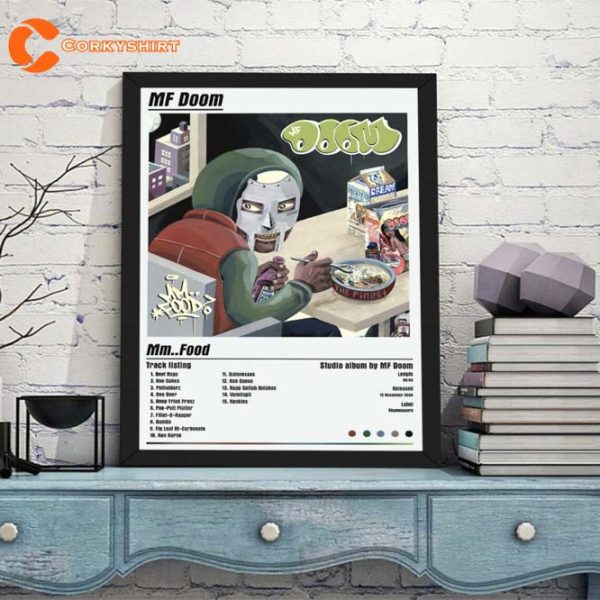 MF Doom Rapper Mm Food Album Tracklist Poster Wall Art