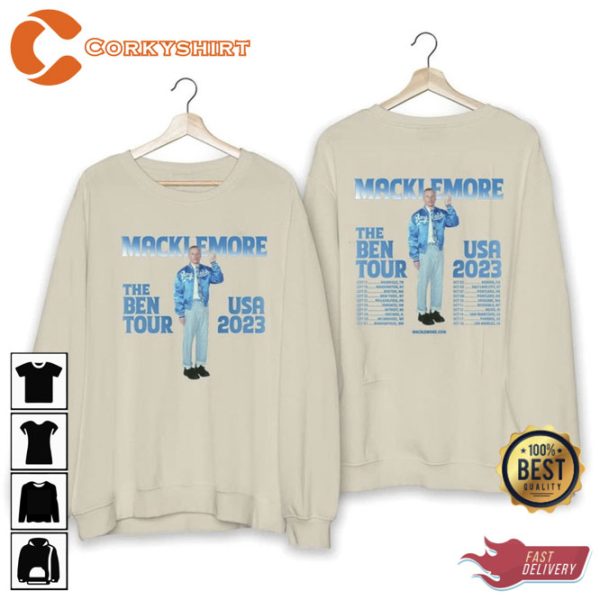Macklemore The Ben USA Tour 2023 T- shirt Design