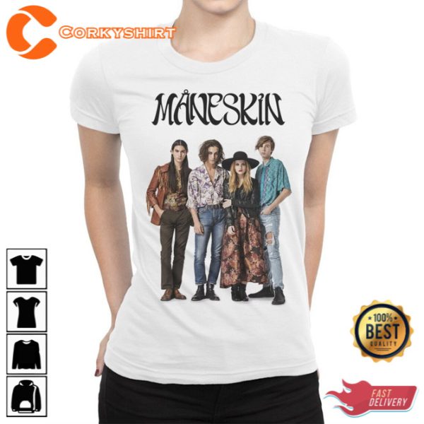 Maneskin Loud Kids World Tour Rock Band T-Shirt Gift For Fan