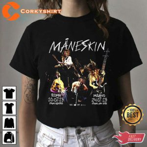 Maneskin Loud Kids World Tour Stadi Tour 2023 Rock Band Long Sleeve T-Shirt