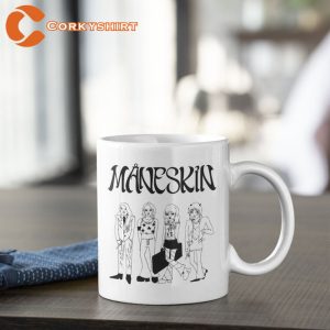Maneskin Rock Band Cartoon Pencil Art Funny Måneskin Mug