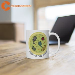 Meowcrobiology Ceramic Coffee Mug Gift For Cat Lovers