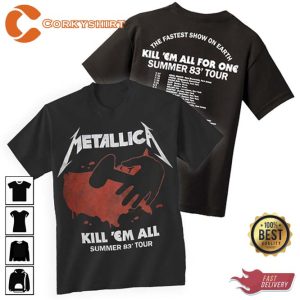 Metallica Kill Em All ’83 Summer Tour Distressed T-Shirt 2 Sides