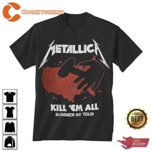 Metallica Kill Em All ’83 Summer Tour Distressed T-Shirt