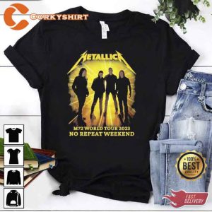 Metallica M72 World Tour 2023 No Repeat Weekend Logo Shirt